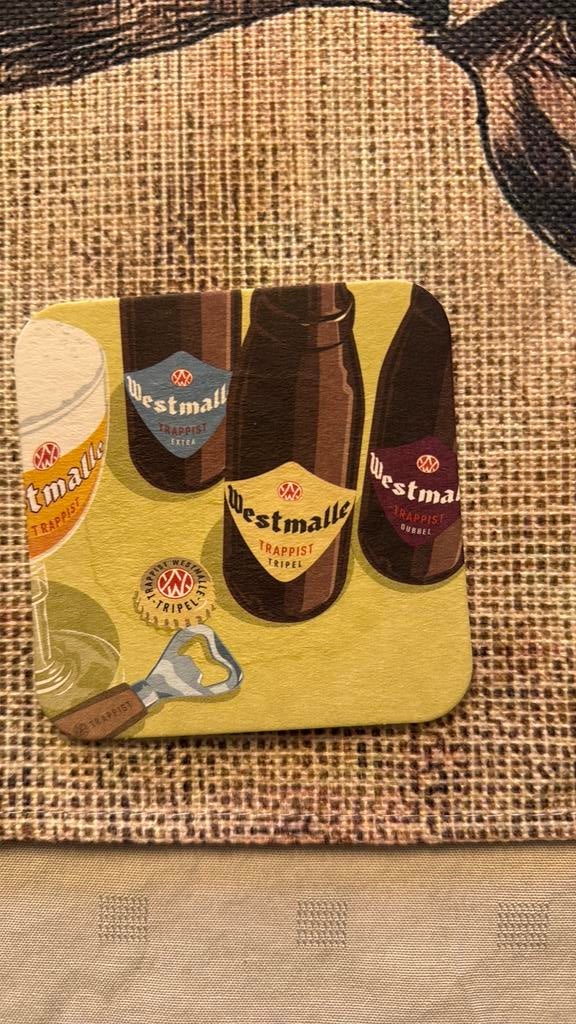 Bierviltje Westmalle, Verzamelen, Ophalen of Verzenden, Gebruikt, Viltje(s), Overige merken
