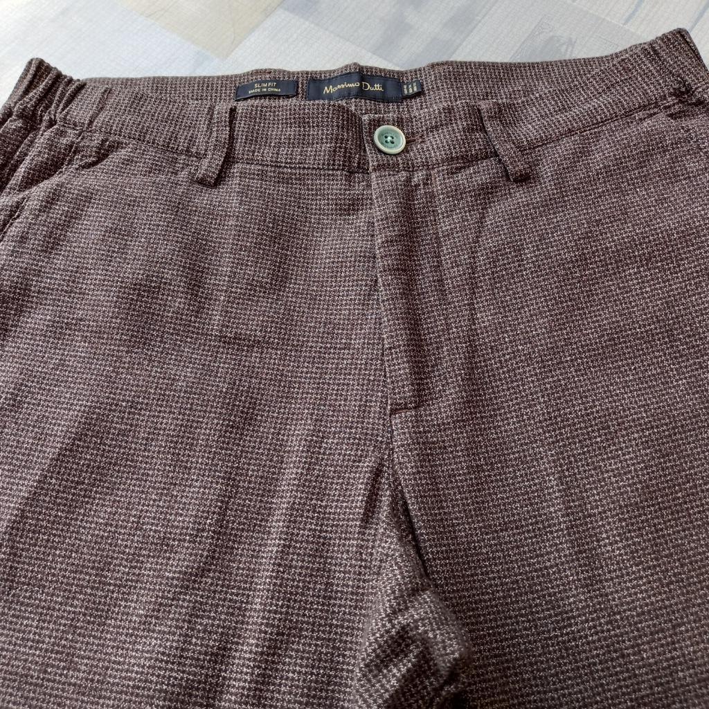Bruine Herenbroek Massimo Dutti Slim Fit Eu 40 Belg.48, Neuf, Enlèvement ou Envoi, Brun, Massimo Dutti