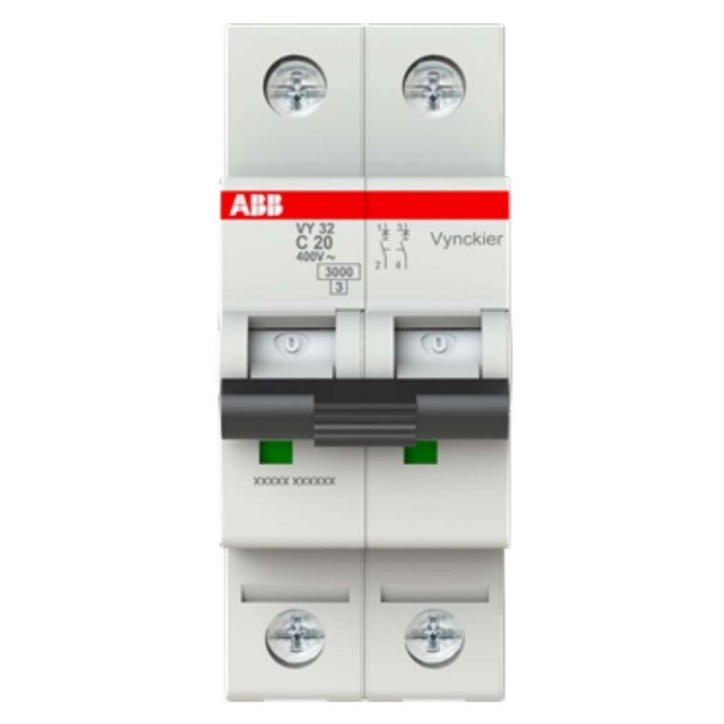 Disjoncteur courbe C 2P16/20A  ABB-Vynckier, Ophalen of Verzenden, Nieuw