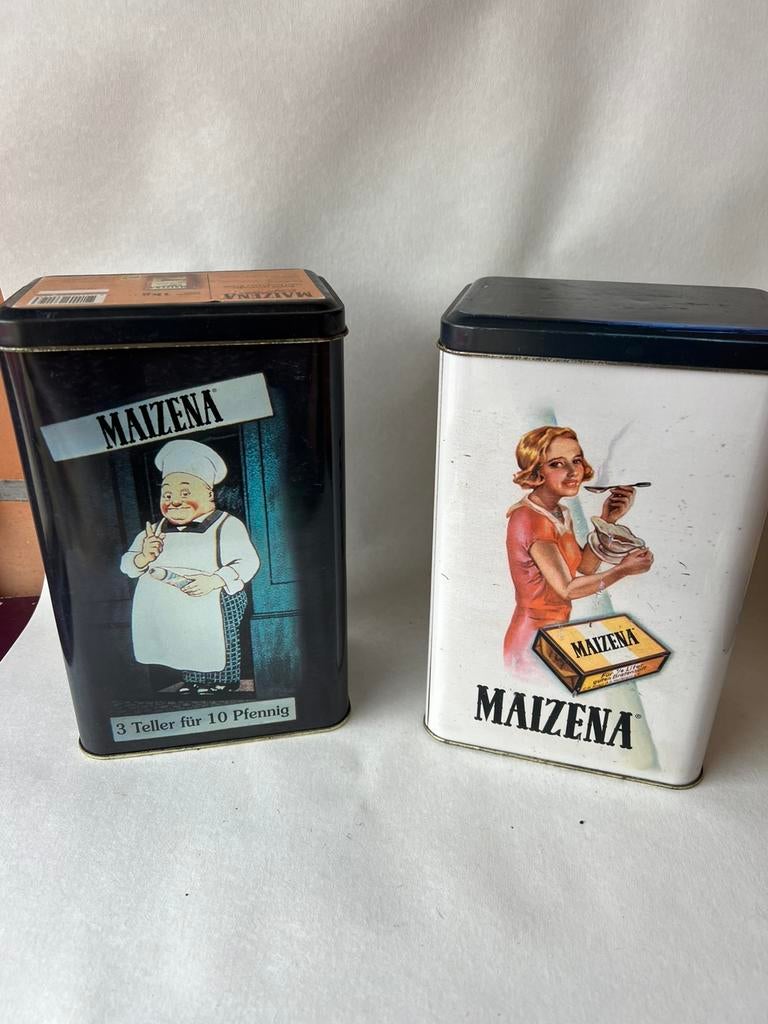 Blikkendozen maizena €4 het stuk, Verzamelen, Ophalen of Verzenden, Gebruikt