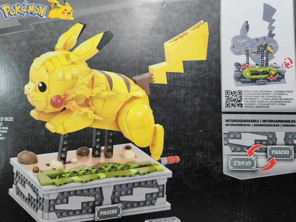 MEGA POKEMON PIKACHU (Motion 1095 stuks), Ophalen of Verzenden, Nieuw