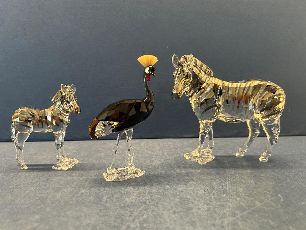 Swarovski SCS 2021 Zebra Amai + baby Zuri + Kraanvogel, Ophalen of Verzenden, Nieuw, Figuurtje
