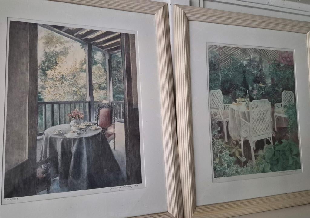 2 grandes lithographies signées par Dominique D'Orange 1989, Enlèvement