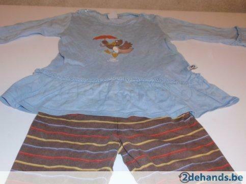 Pyjama woody mt80/1jaar, Enlèvement ou Envoi, Utilisé, Fille, Vêtements de nuit ou Sous-vêtements