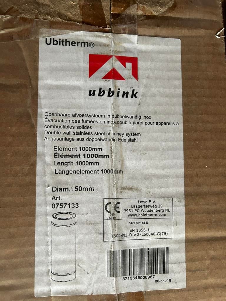 Inox buizen van ubbink te koop, Ophalen, Nieuw