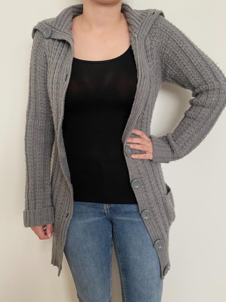 Grand gilet gris S, Ophalen of Verzenden, Pimkie, Maat 36 (S), Grijs