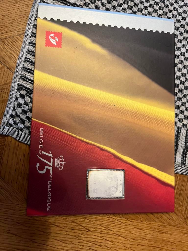 Postzegel 175 jaar belgie +zilveren postzegel, Ophalen, Nieuw