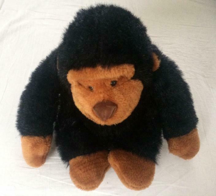 grote pluchen aap zwart handjes klittenband, Ophalen of Verzenden, Zo goed als nieuw, Overige typen