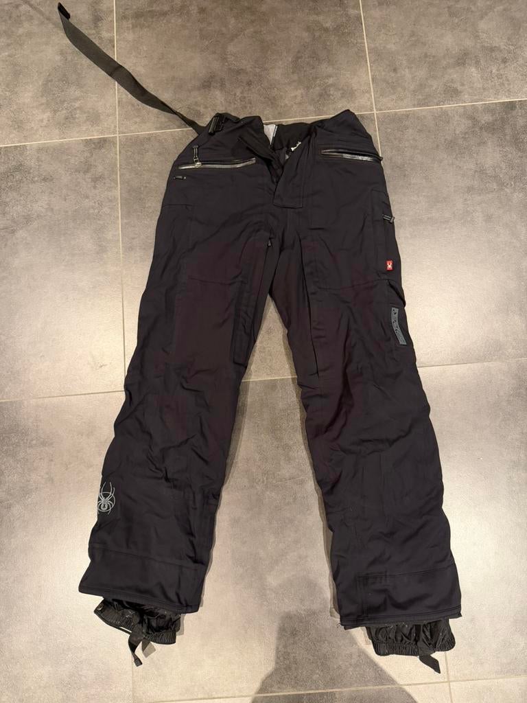 Zwarte skibroek, merk Spyder, maat 50, Kleding | Heren, Wintersportkleding, Ophalen of Verzenden, Zo goed als nieuw, Maat 48/50 (M)