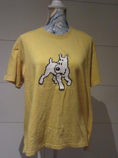 Gele T-shirt - TinTin - Milou - Mt 2, Enlèvement ou Envoi, Porté, Jaune, Manches courtes