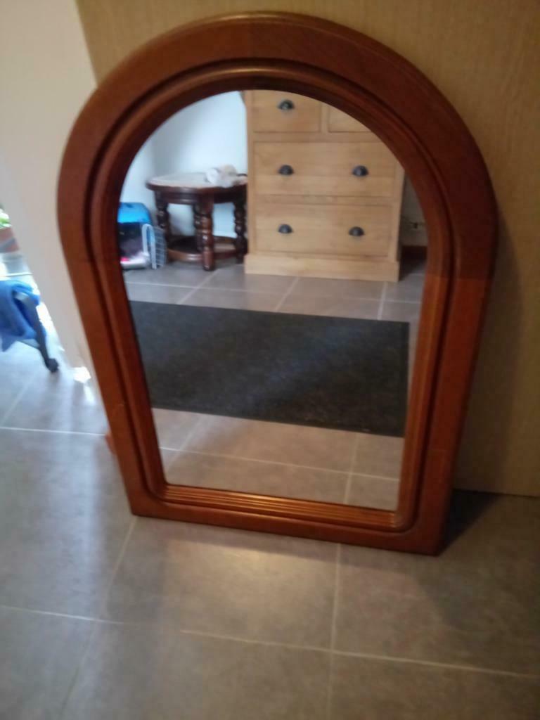 Miroir cadre en bois ht 76cm x lg 48cm, Maison & Meubles, Accessoires pour la Maison | Miroirs, Moins de 100 cm, Enlèvement, Utilisé