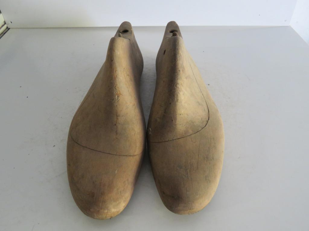 Paar oude schoenleesten maat 43, Antiek en Kunst, Curiosa en Brocante, Ophalen of Verzenden