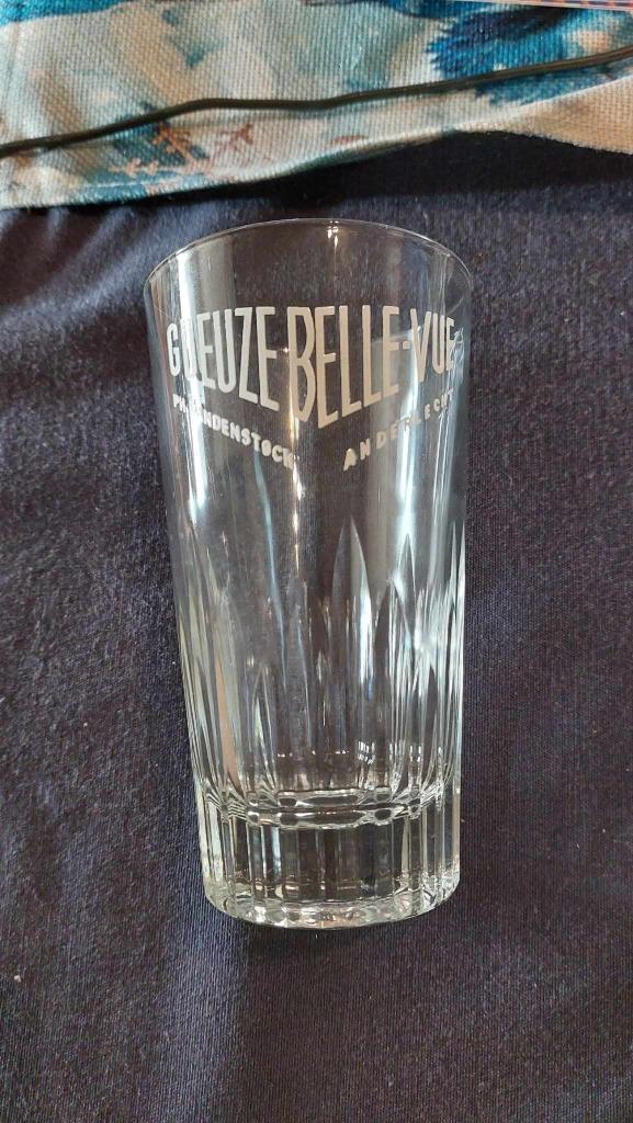 6 Bierglazen / Gueuze Belle-Vue / Ph. Vandenstock-Anderlecht, Verzamelen, Verzenden, Zo goed als nieuw, Bierglas