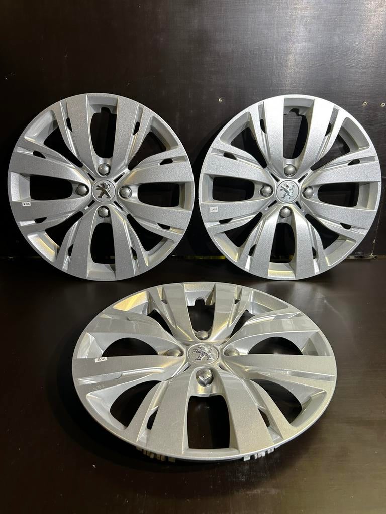 3 wieldoppen Peugeot 207,208,307,308, partner 15", Ophalen of Verzenden, Zo goed als nieuw