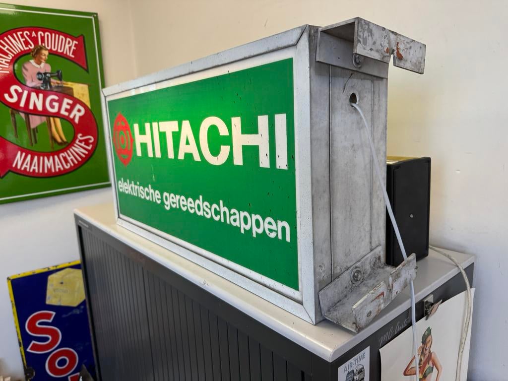 Hitachi gereedschap reclame lichtbak, Ophalen, Gebruikt, Lichtbak of (neon) lamp