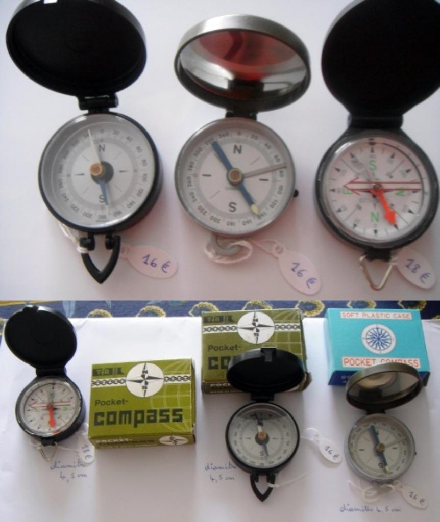 Boussole de poche TfA ou YCM vintage, clapet, neuve, 4,5 cm, Enlèvement ou Envoi, Neuf, Autres types