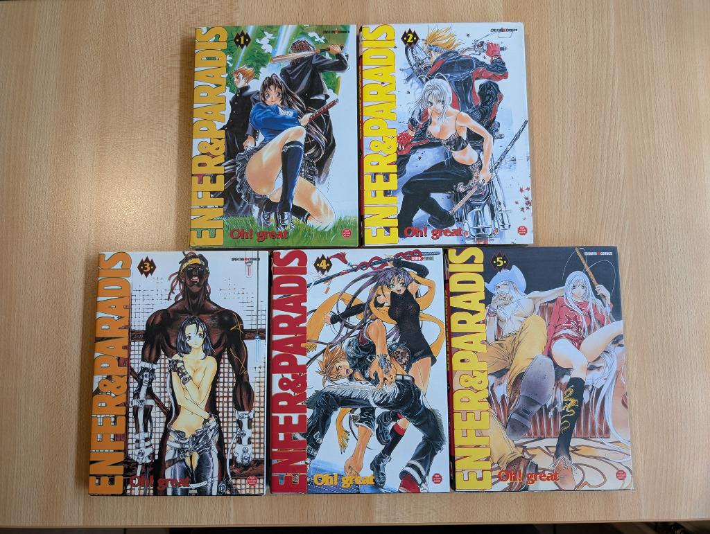 Panini Manga - Enfer & Paradis (Oh! Great) # 1-2-3-4-5, Boeken, Stripverhalen, Gelezen, Meerdere stripboeken, Ophalen of Verzenden