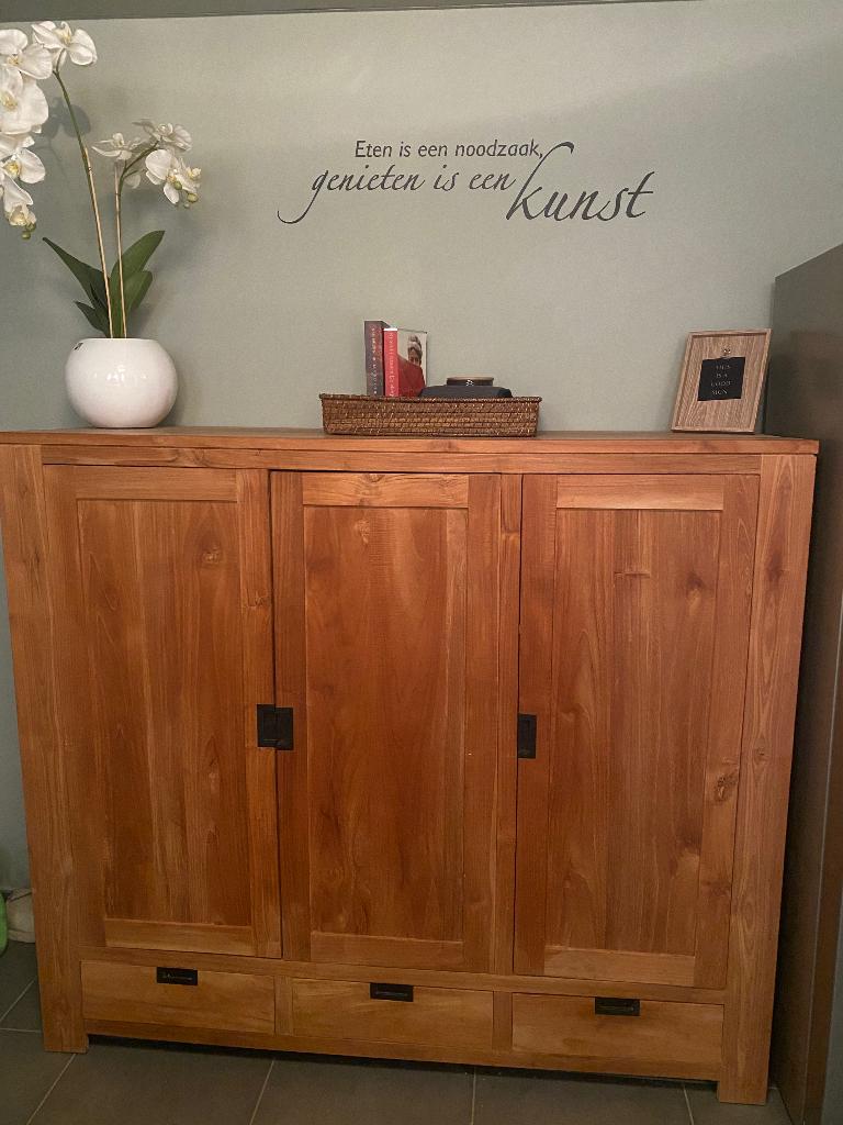 Teak kast, Teck, 25 à 50 cm, 150 à 200 cm, Enlèvement
