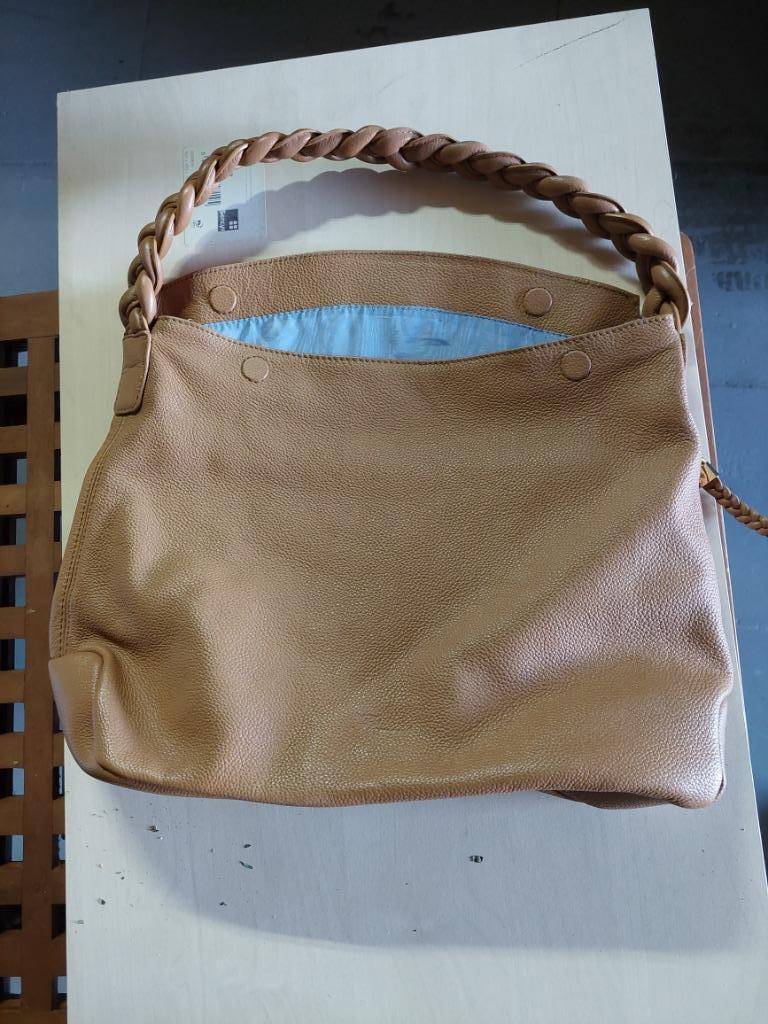 Sac à mains en cuir couleur cognac, Enlèvement, Utilisé, Brun, Sac à main