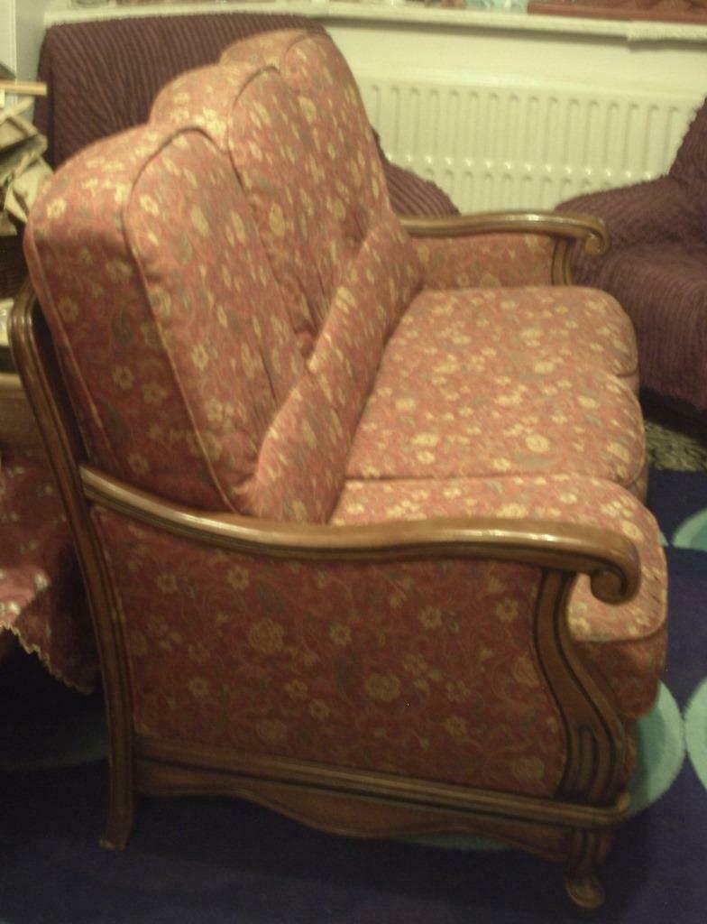 3-zits fauteuil, Gebruikt, Ophalen of Verzenden, Stof, 75 tot 100 cm