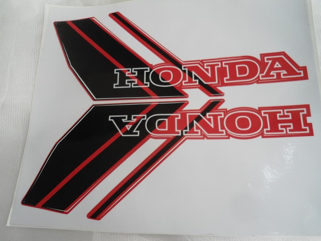Honda Camino : custom : jeu d'autocollants : rouge/noir, Vélos & Vélomoteurs, Enlèvement, Neuf, Réservoir, Honda Camino
