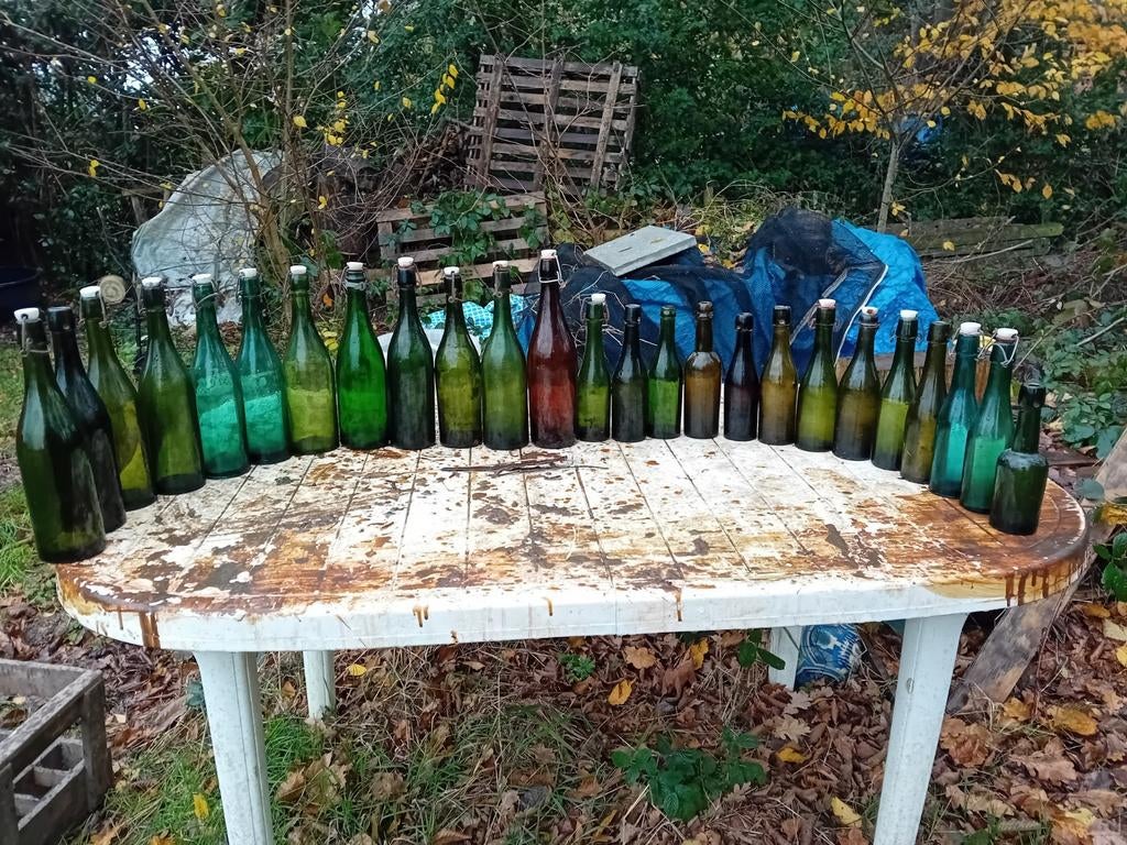 Oude vintage bierflessen, Enlèvement ou Envoi, Utilisé