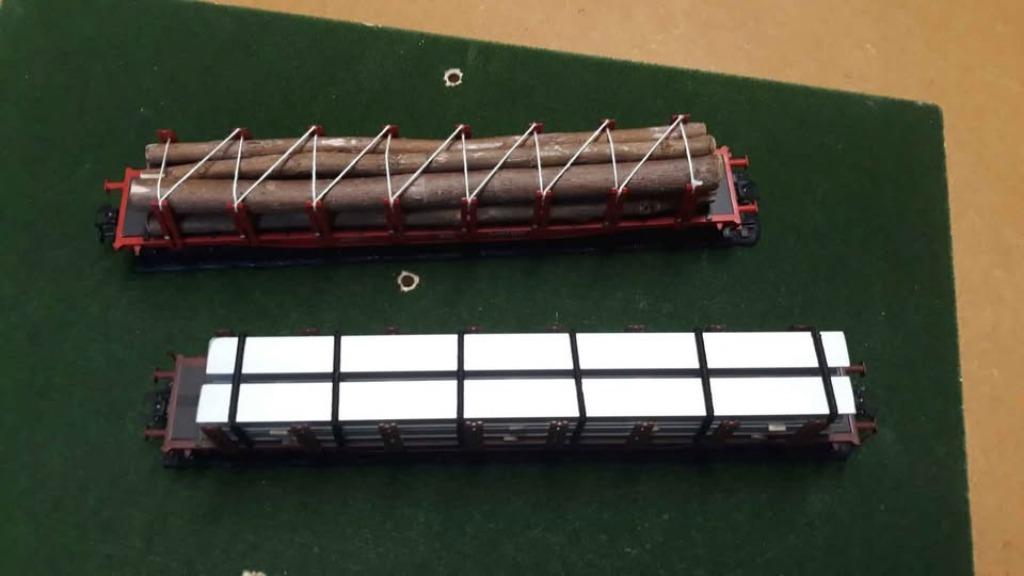MARKLIN DEUX WAGONS À RANGER + CHARGEMENT, Enlèvement ou Envoi, Comme neuf, Wagon, Märklin