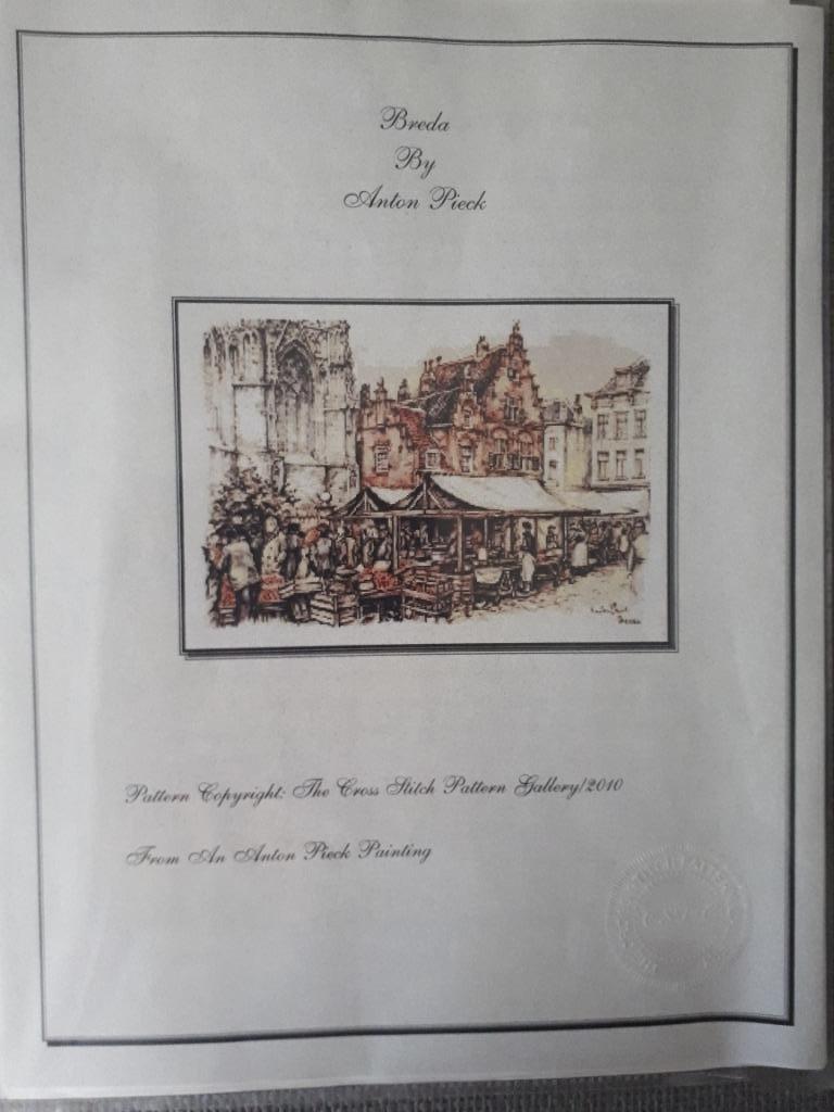 kruissteekpatroon markt van Anton Pieck, Hobby en Vrije tijd, Ophalen of Verzenden, Nieuw, Handborduren, Patroon