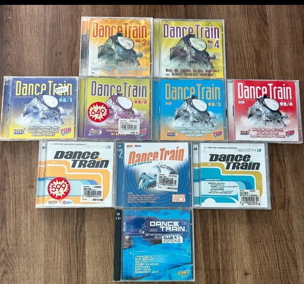 Collection de CD Dance Train (1996-2001) — Club Editions, Enlèvement ou Envoi