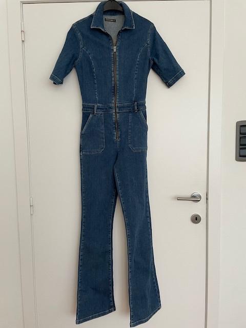 Jumpsuit denim, stretch, flared, nog nieuw, Kleding | Dames, Ophalen of Verzenden, Nieuw, Maat 36 (S), Blauw