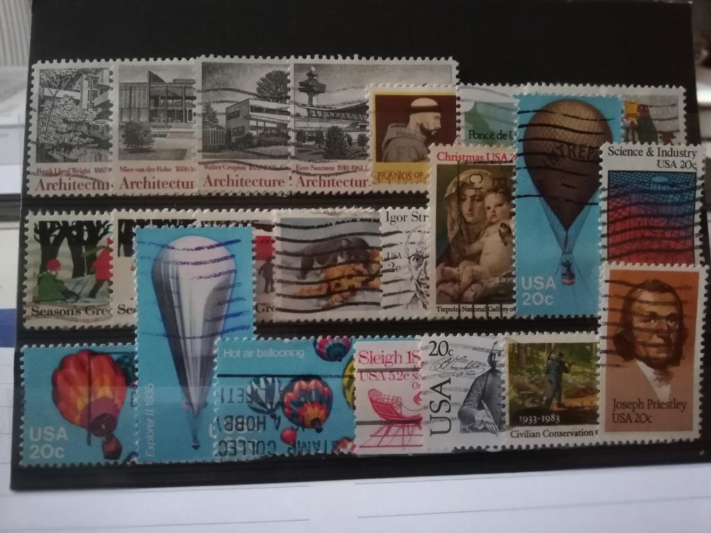 Veel gebruikte postzegels U.S.A, Ophalen of Verzenden, Gestempeld