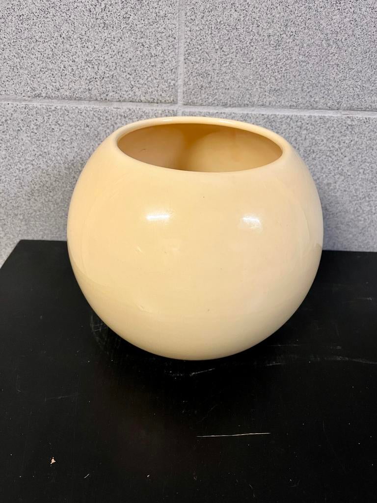 Vase boule jaune - céramique - What’s Vincent Cadeaux, Enlèvement ou Envoi, Comme neuf, Jaune