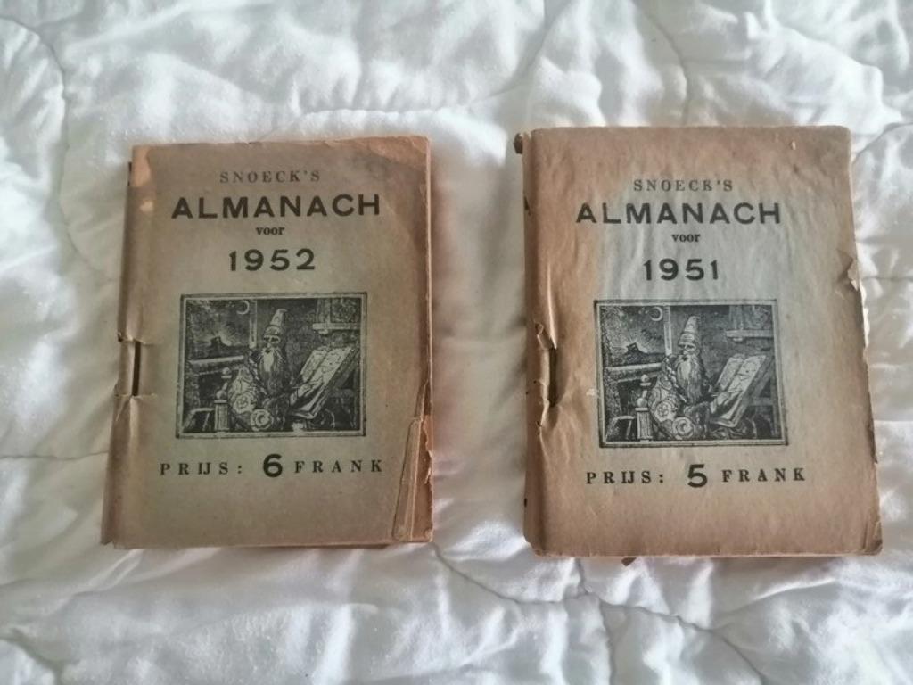 Almanach kalender 1952 snoeks, Ophalen of Verzenden, Jaarkalender, Gebruikt