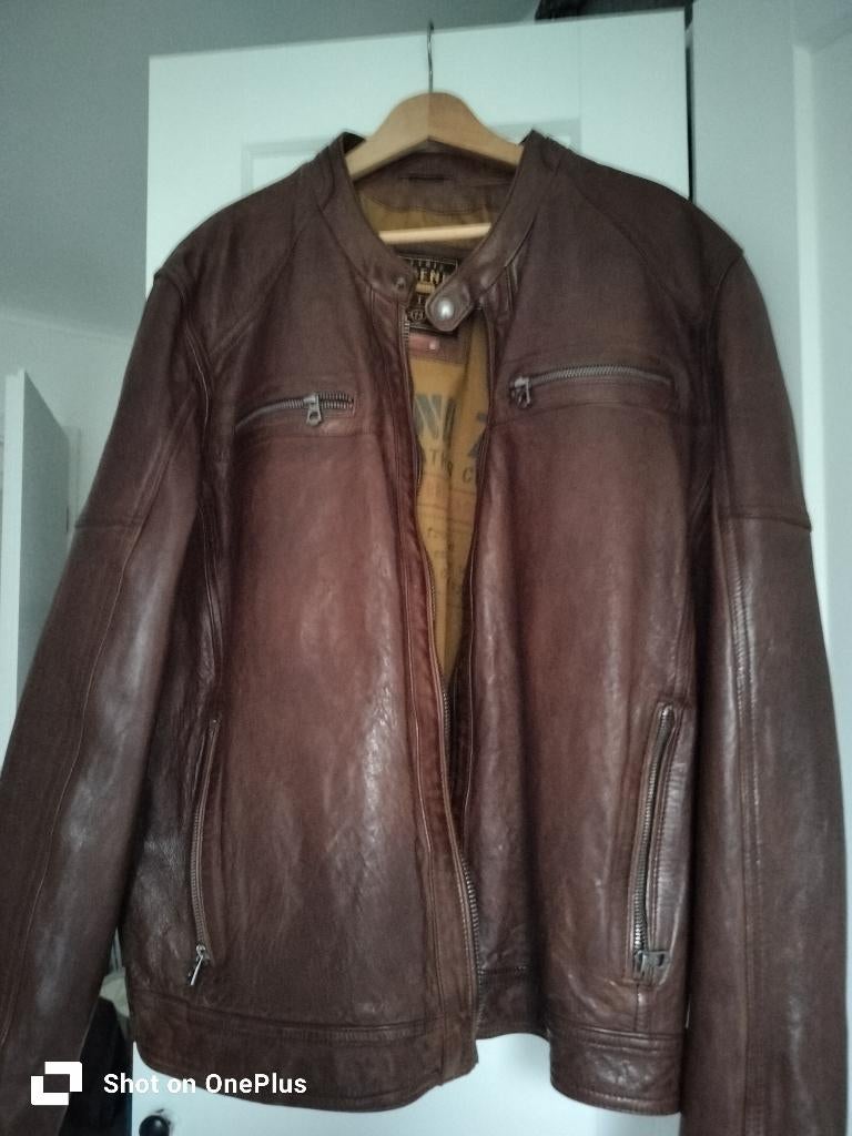 Veste cuir, Neuf, Mystic Légende Daytona, Taille 56/58 (XL), Brun