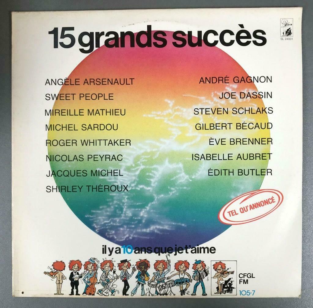 Vinyle de 15 grands succès (33 Tours), Enlèvement ou Envoi, Utilisé