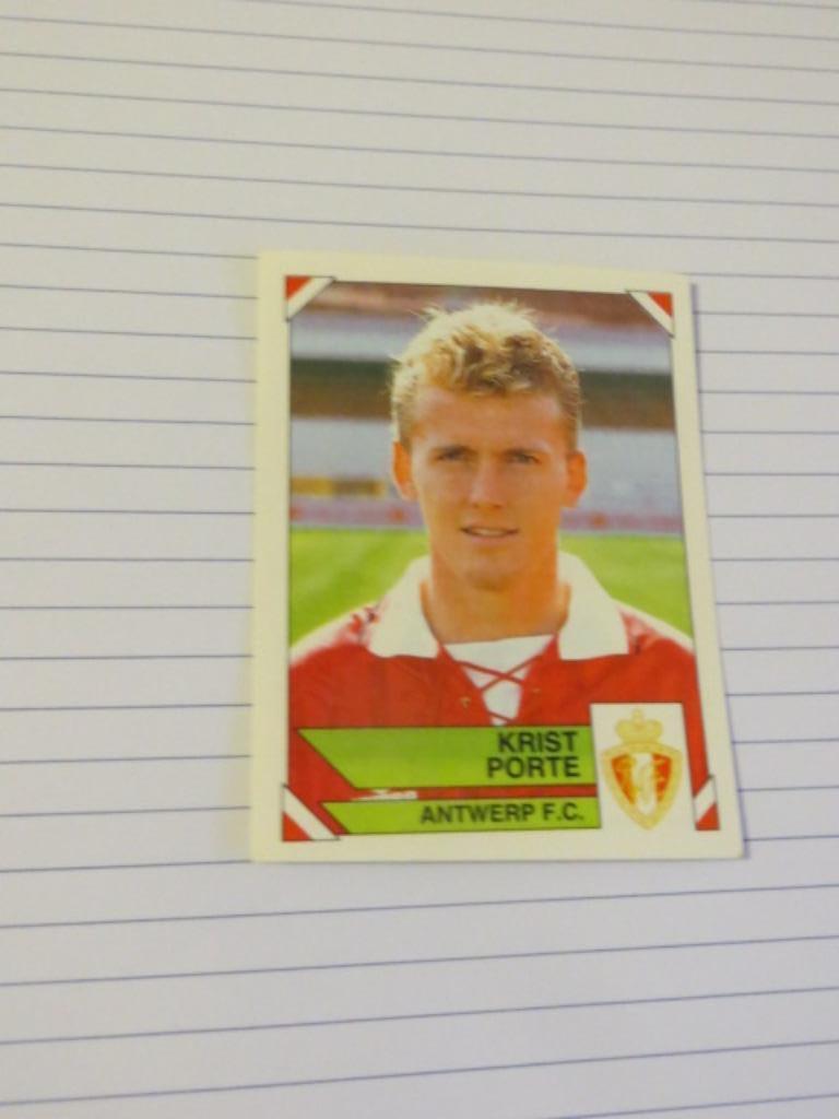 Voetbal: Sticker football 95 : Krist Porte - R. Antwerp FC, Ophalen of Verzenden, Nieuw, Sport