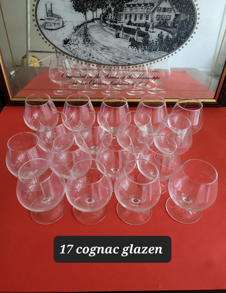 Cognac 17 glazen, Verzamelen, Ophalen, Zo goed als nieuw