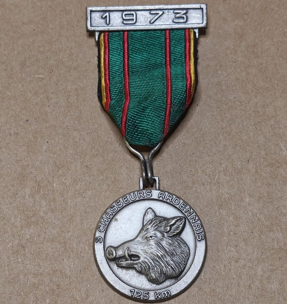 Europese Mars van Herdenking 3de Bataljon Ardeense Jagers, Ophalen of Verzenden, Landmacht, Embleem of Badge