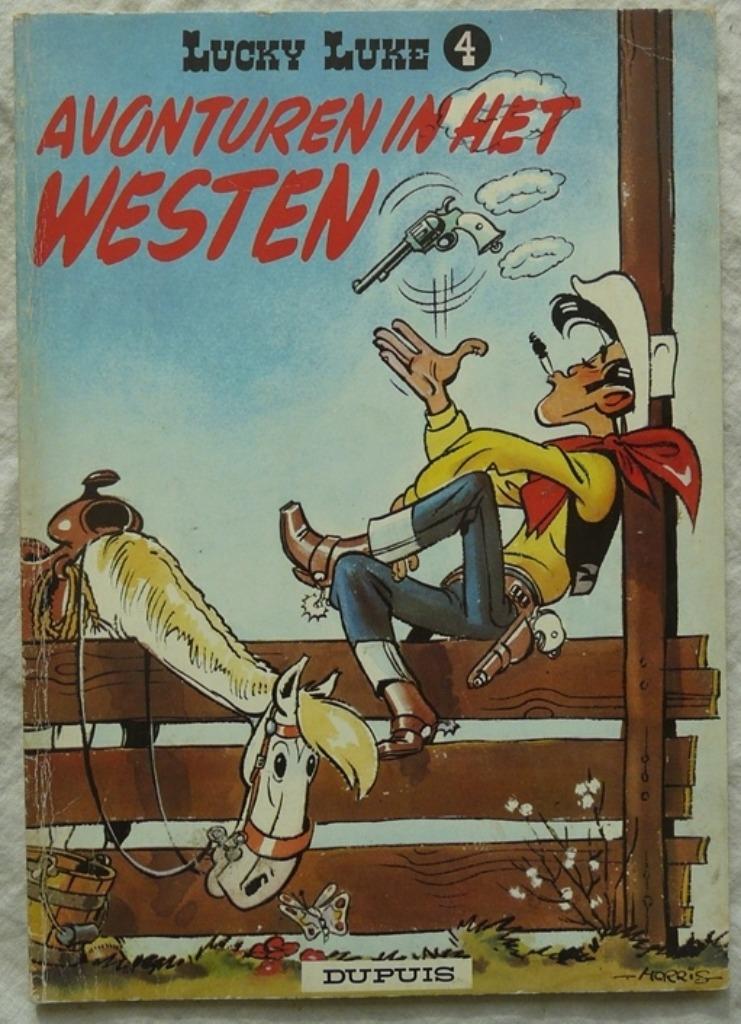 Lucky Luke, Avonturen In Het Westen, Nr.4, Dupuis, 1977., Gelezen, Eén stripboek, Ophalen of Verzenden, Morris