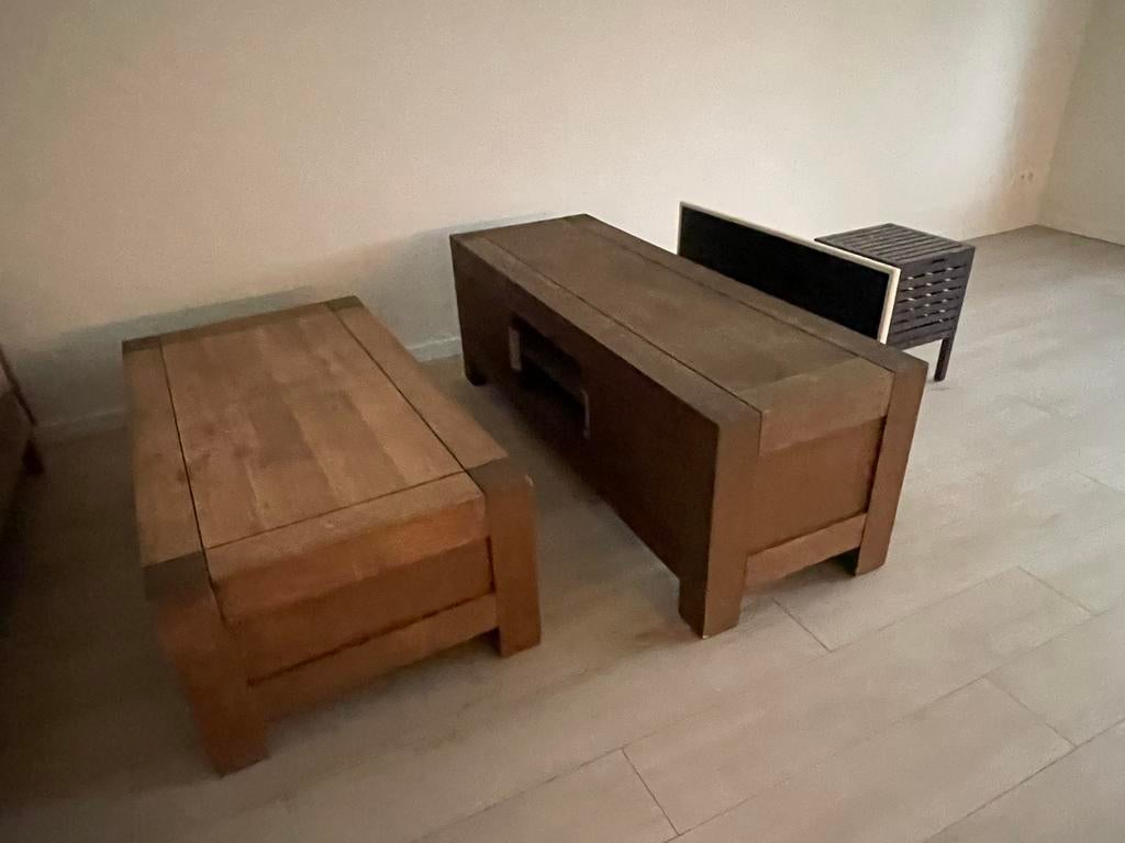 Tv kast en salon tafel, Ophalen, Gebruikt, 100 tot 150 cm, Minder dan 100 cm