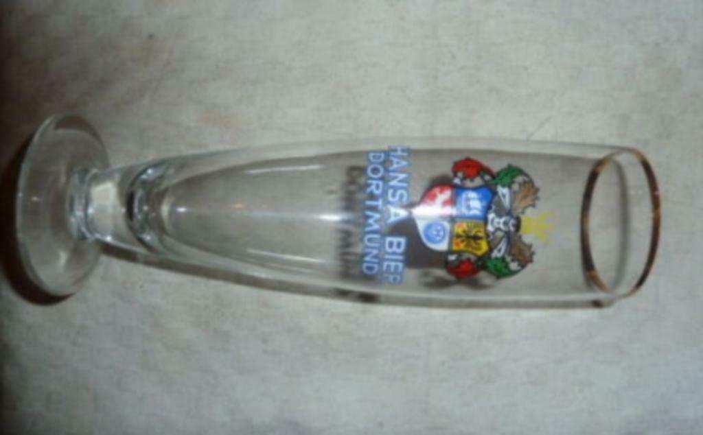#E bier glas HANSA BIER DORTMUND, Verzamelen, Ophalen of Verzenden, Nieuw, Bierglas