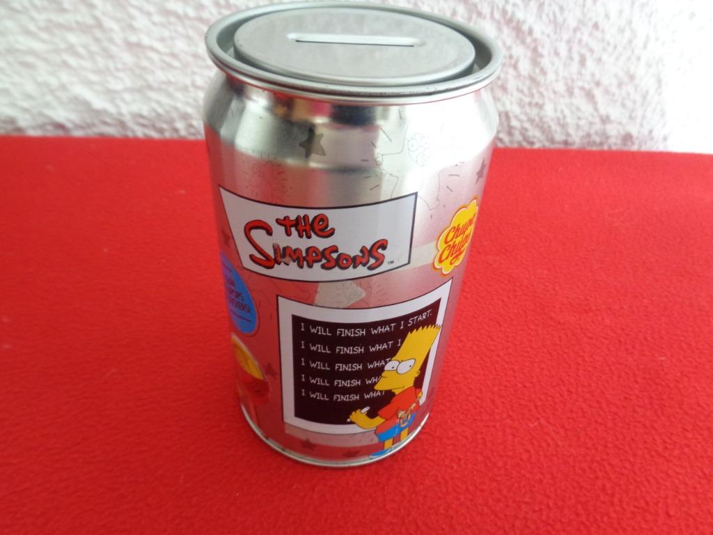 Tirelire métallique the Simpsons ancienne., Enlèvement ou Envoi, Utilisé, Métal ou Fer blanc, Autres thèmes