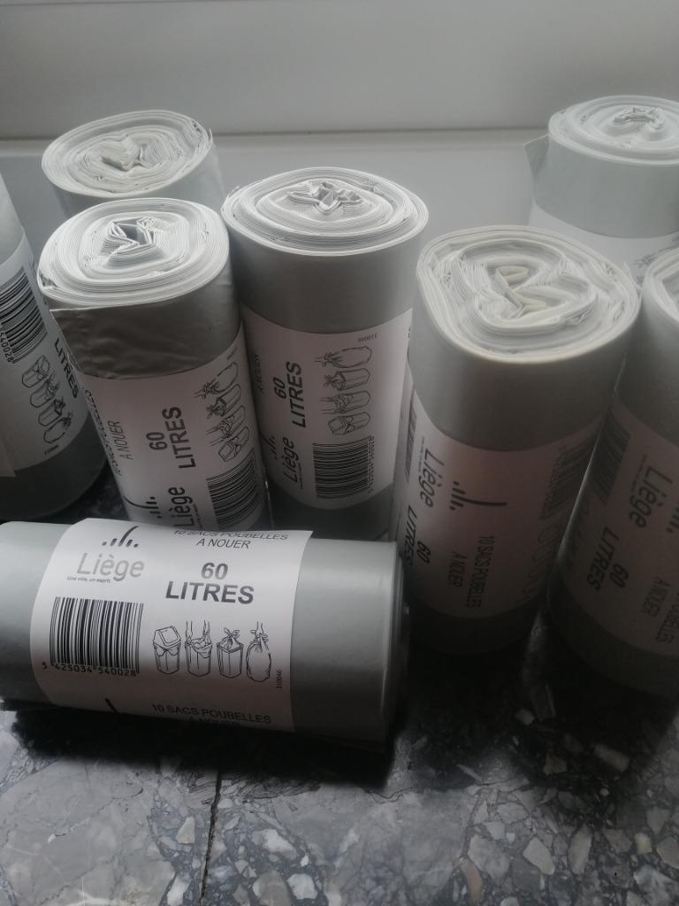 Luikse vuilniszakken van 60 liter. Grijs., Ophalen, Nieuw, Overige materialen
