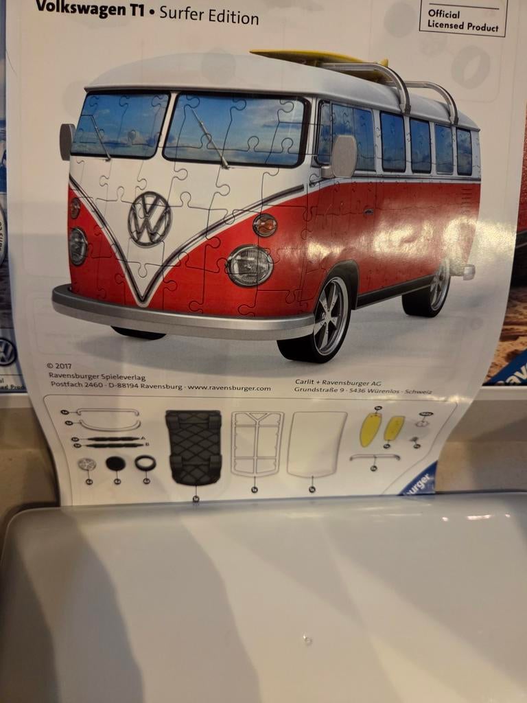 Ravensburger Volkswagen T1 3D-puzzel, Enfants & Bébés, Jouets | Puzzles pour enfants, Comme neuf, 6 ans ou plus, Plus de 50 pièces