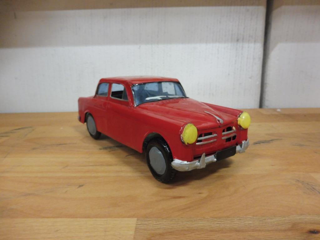 Blikken Volvo 122 Amazon rood 1956 to 1970, Hobby & Loisirs créatifs, Enlèvement ou Envoi, Utilisé, Voiture