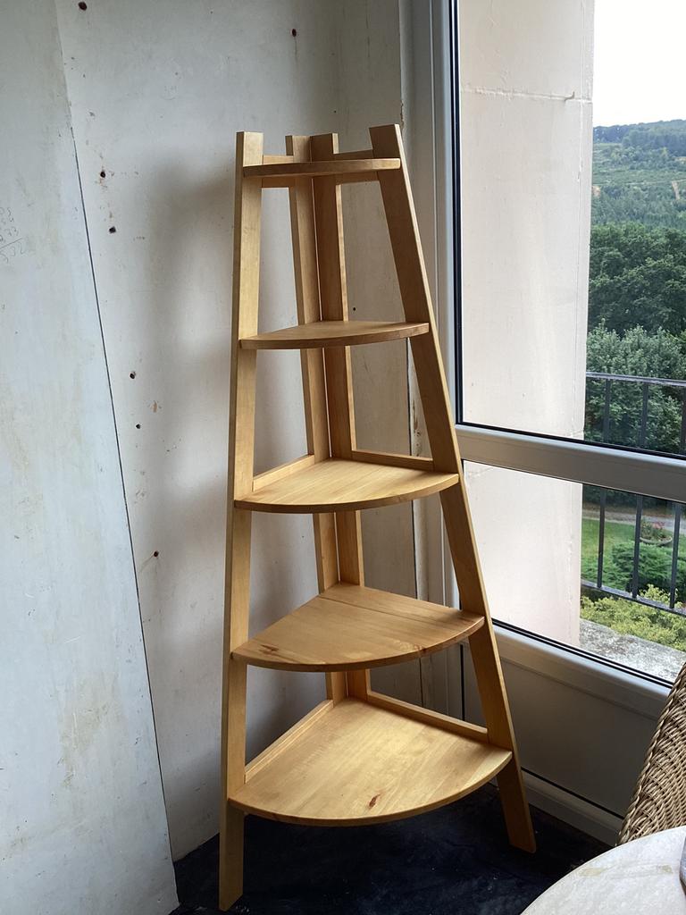 Étagère d angle vintage, Maison & Meubles, Vintage, Utilisé, Pin, 150 à 200 cm