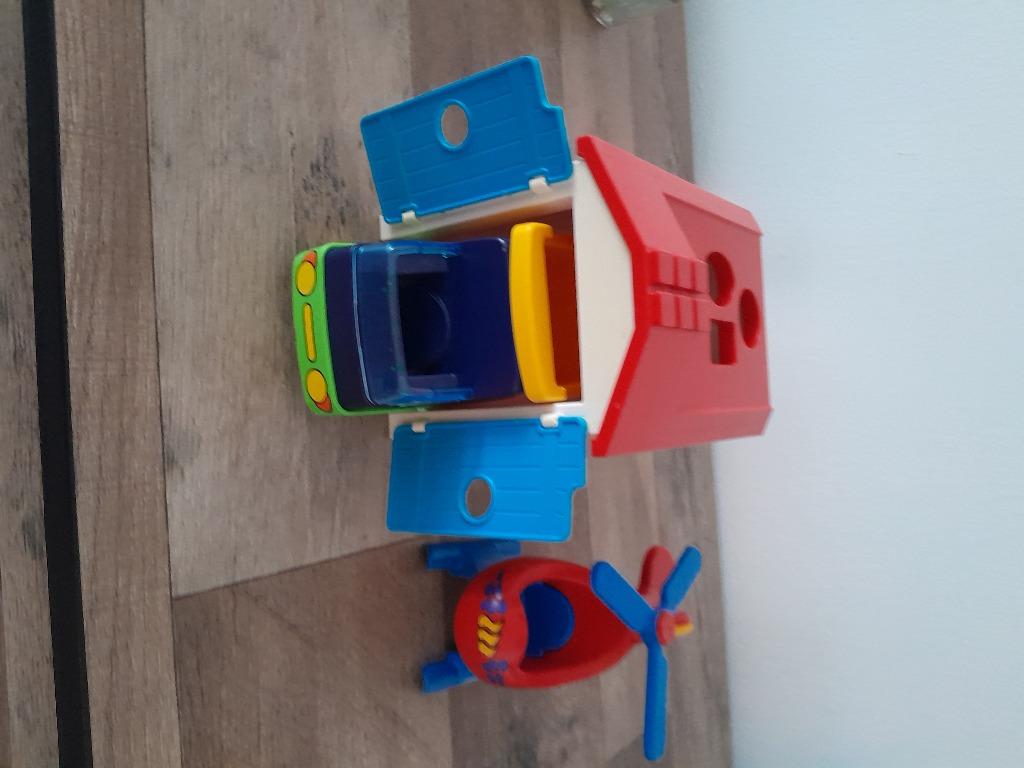 Playmobil garage met auto en helikopter, Kinderen en Baby's, Speelgoed | Playmobil, Ophalen, Zo goed als nieuw, Los Playmobil