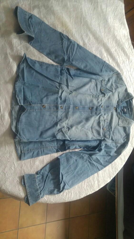 Vintage chemise jeans clockhouse CKH. Slim Fit Taille M, Enlèvement ou Envoi, Comme neuf