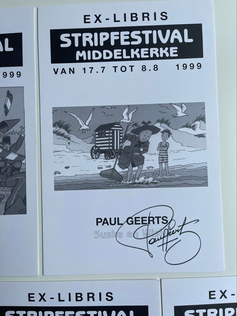 Gesigneerd set libris Suske en Wiske middelkerke L55, Enlèvement ou Envoi, Bob et Bobette