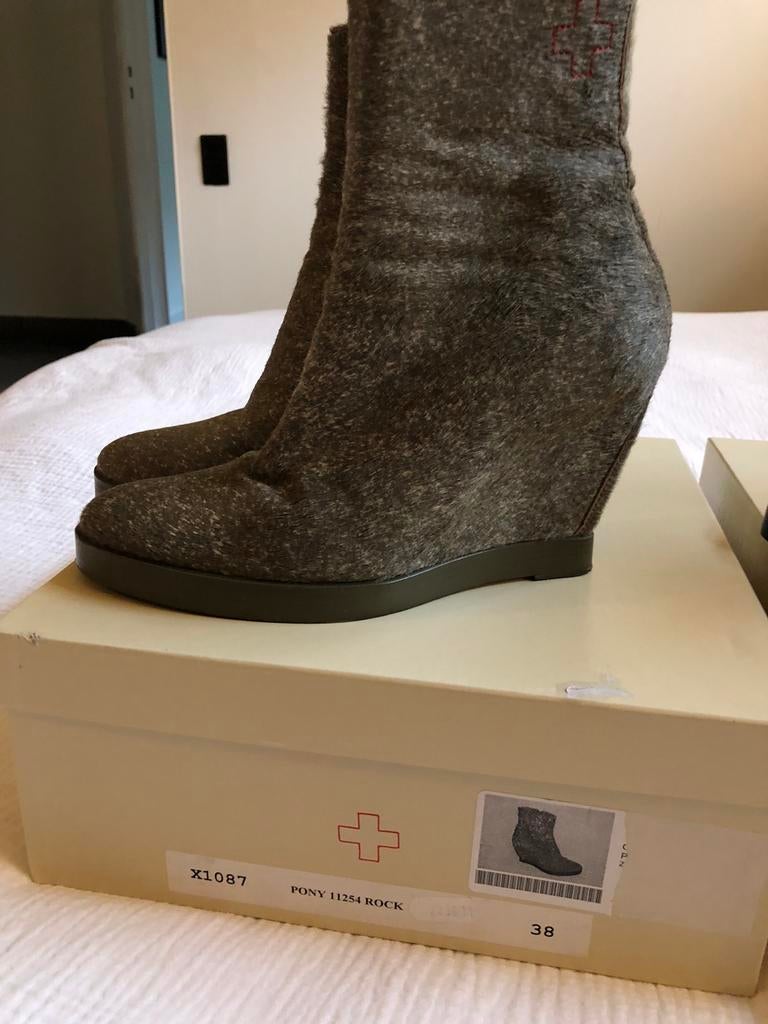 A.F. Vandevorst, Kleding | Dames, Lage of Enkellaarzen, Zo goed als nieuw, Grijs, Ophalen